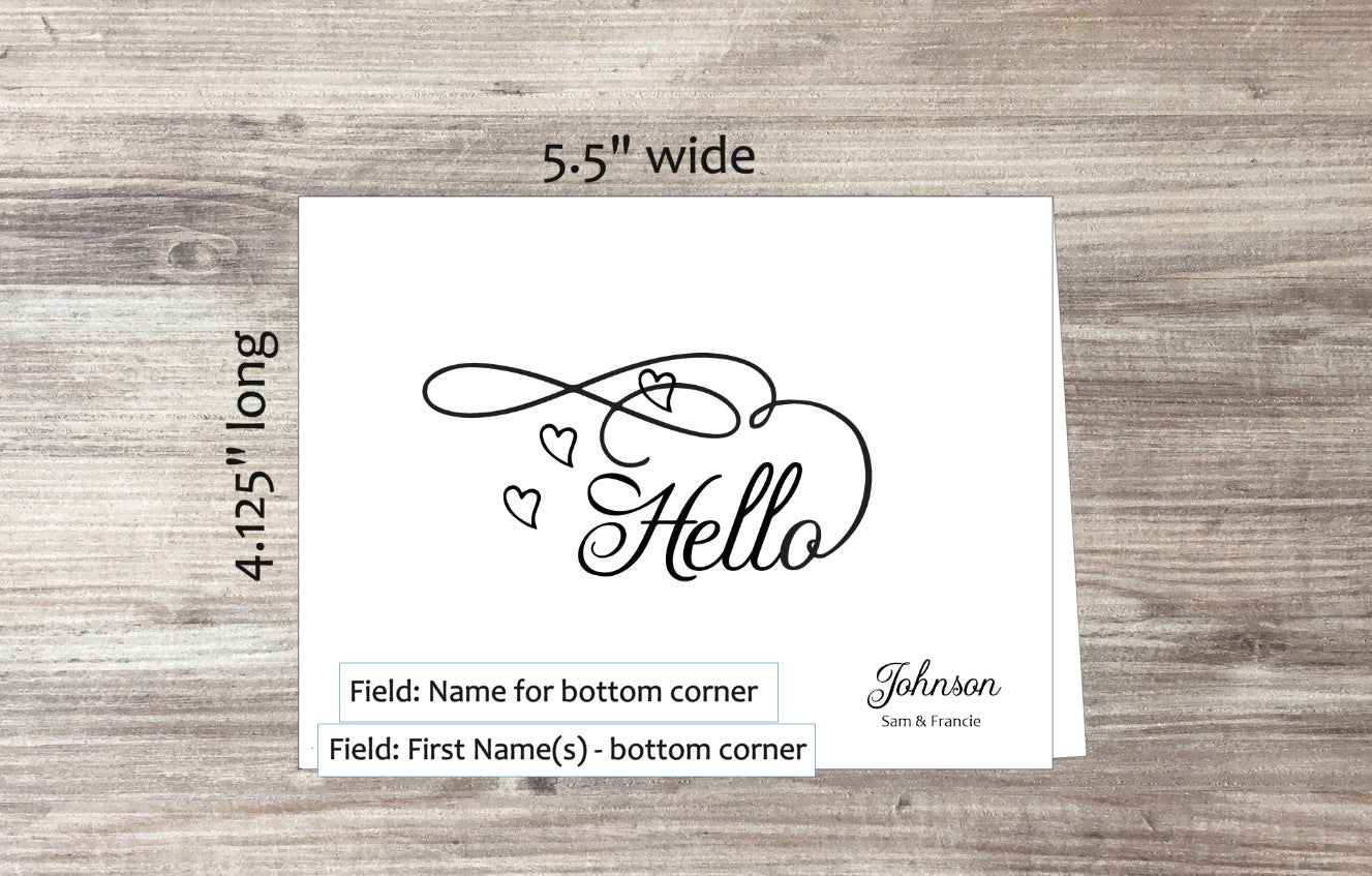 Single Hello Card with Sticker (#110101AM2)