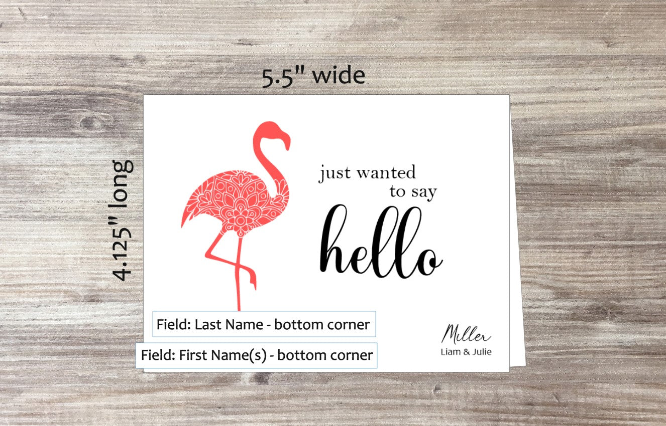 Hello Flamingo Card (#110108AS)