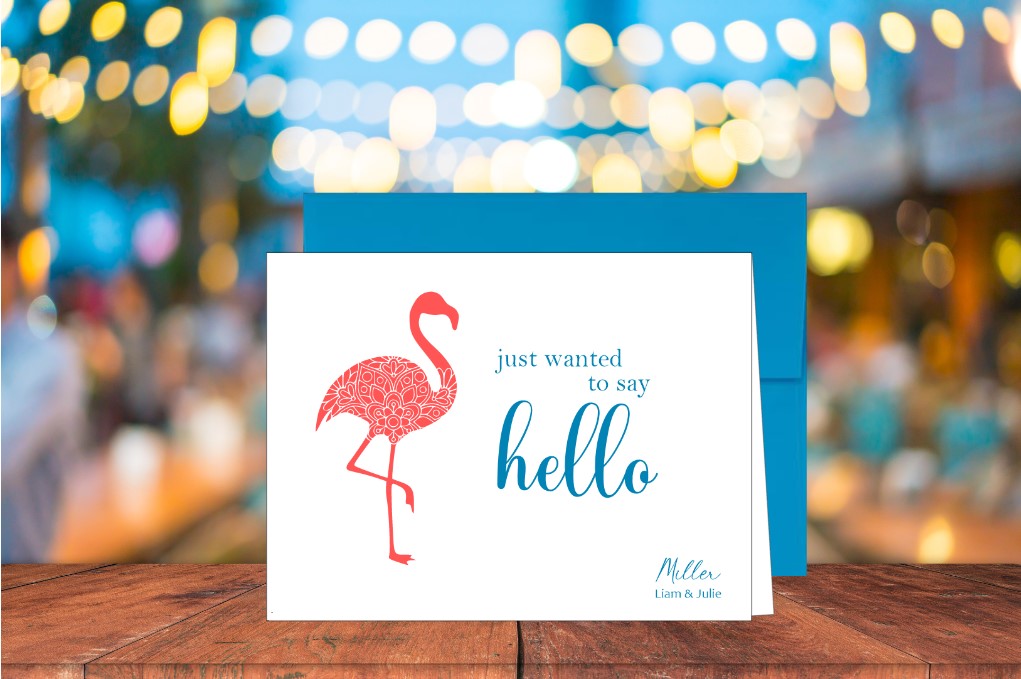 Hello Flamingo Card (#110108AS)