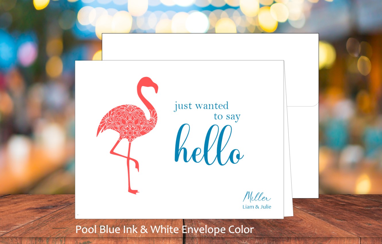 Hello Flamingo Card (#110108AS)