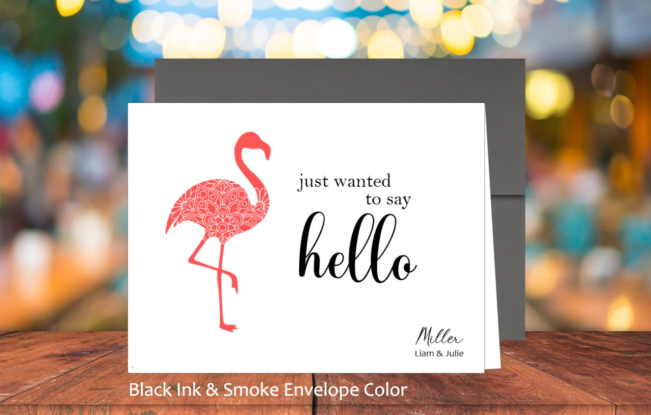 Hello Flamingo Card (#110108AS)
