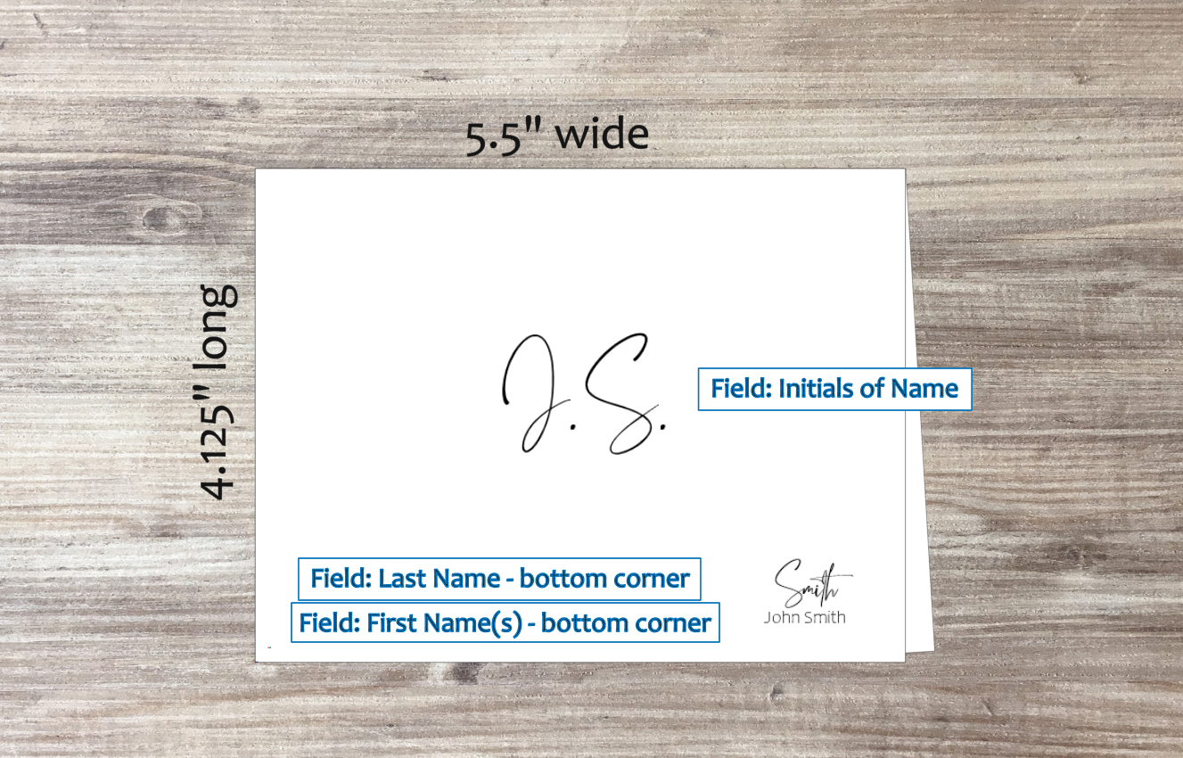 Initials in Middle of Card (#210103AS)