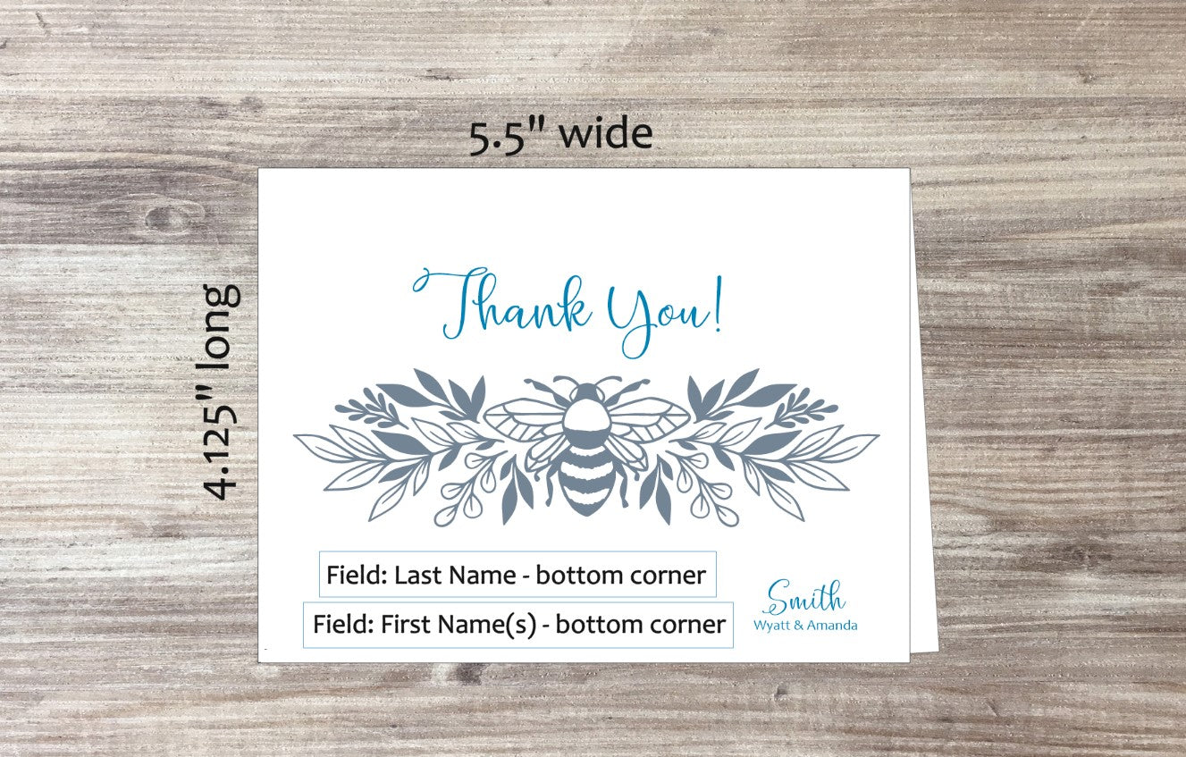 Thank You Bee Border Cards (#120103AS)