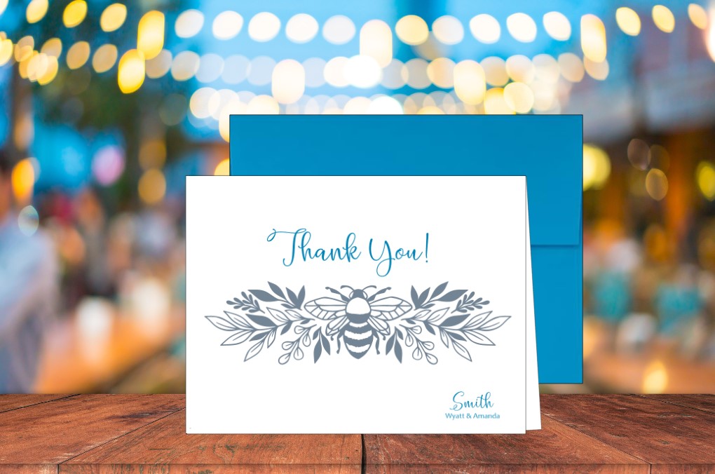 Thank You Bee Border Cards (#120103AS)