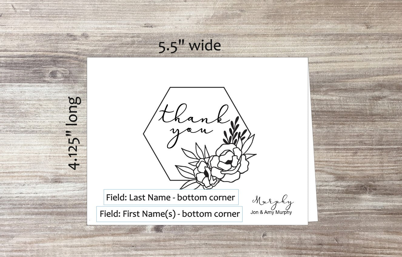 Thank You Hexagon Frame Card (#120150AS)