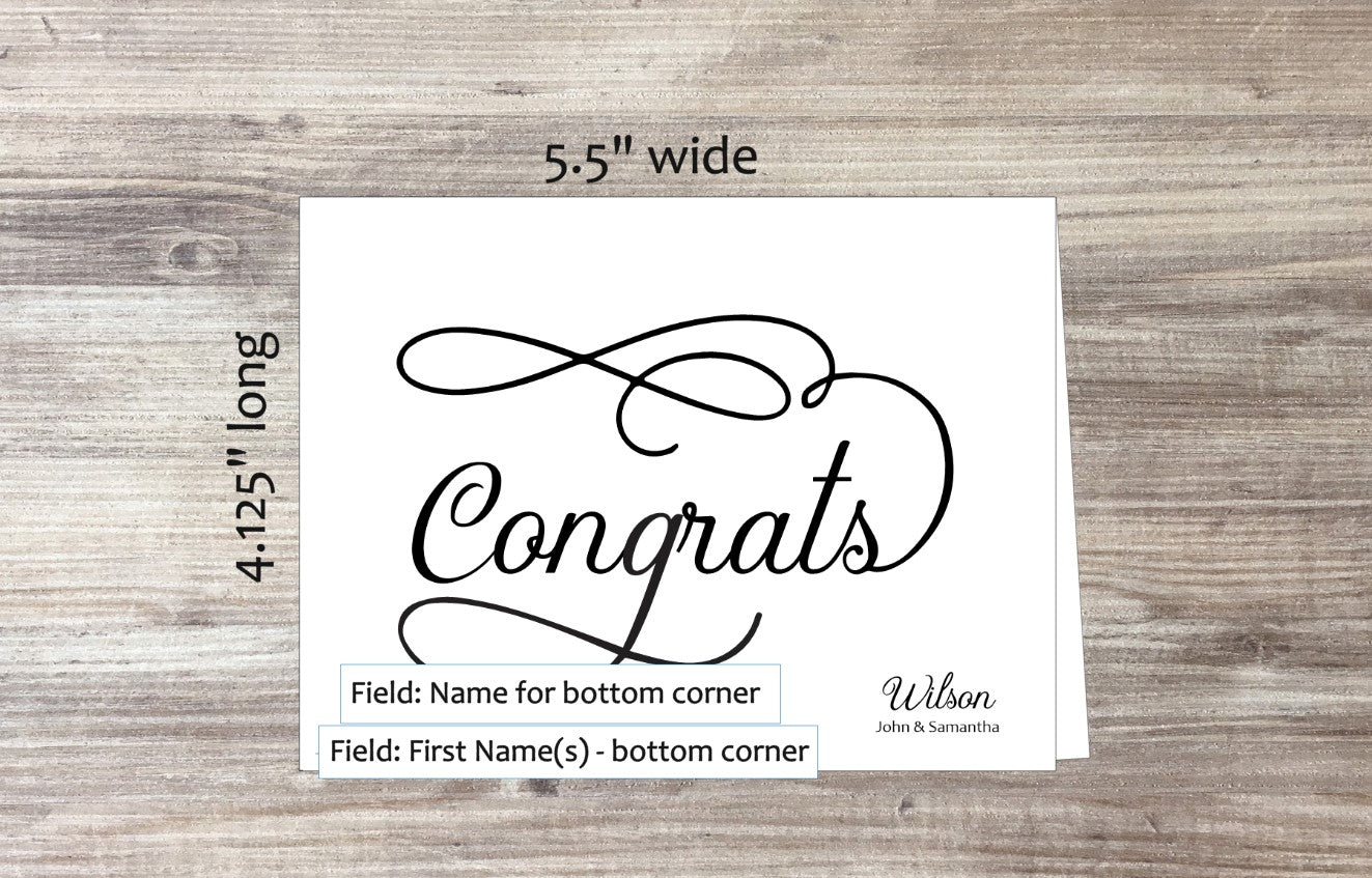 Single Congrats Card with Sticker (#140123AM3)
