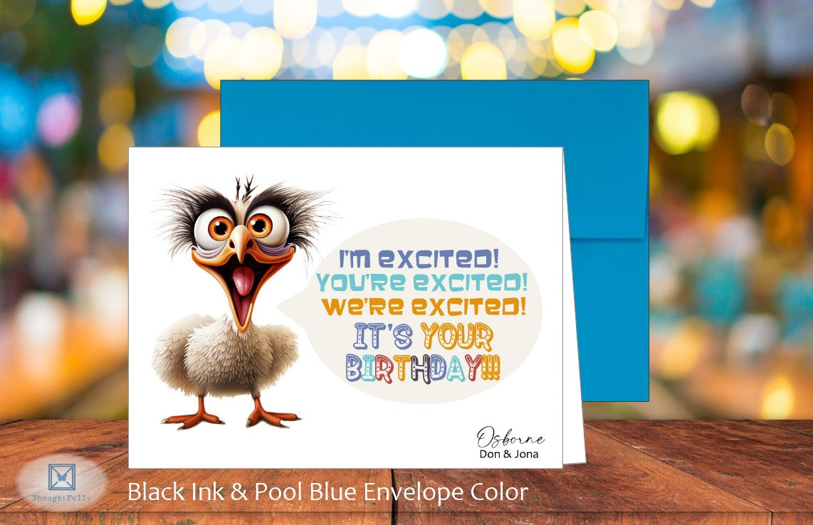 Excited Birthday Card (#150125AS)