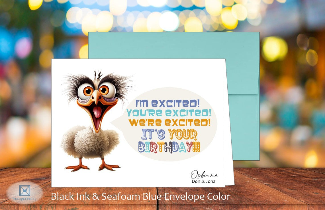 Excited Birthday Card (#150125AS)
