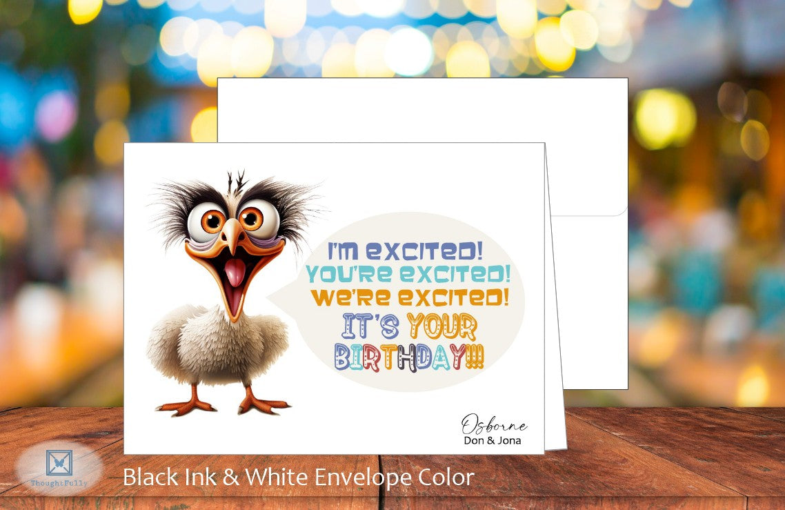 Excited Birthday Card (#150125AS)
