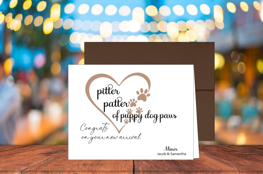 Pitter Patter Puppy Card (#160101AS)