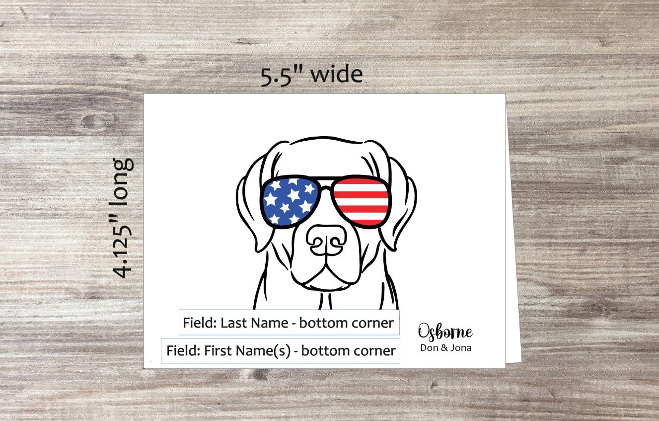 Labrador Retriever with Sunglasses Card (#160103AS)