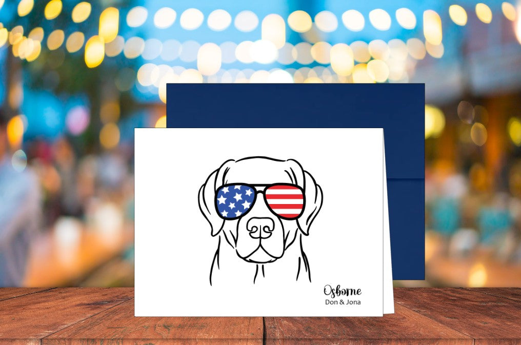 Labrador Retriever with Sunglasses Card (#160103AS)