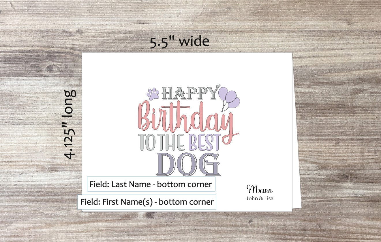 Happy Birthday To The Best Dog Card (#160112AS)