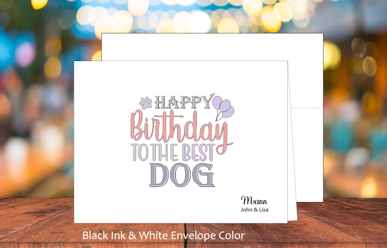 Happy Birthday To The Best Dog Card (#160112AS)