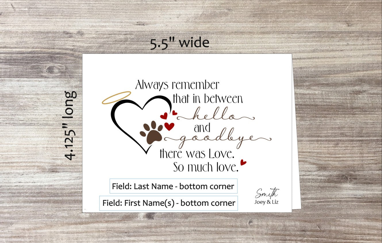 Between Hello and Goodbye Card (#160122AS)
