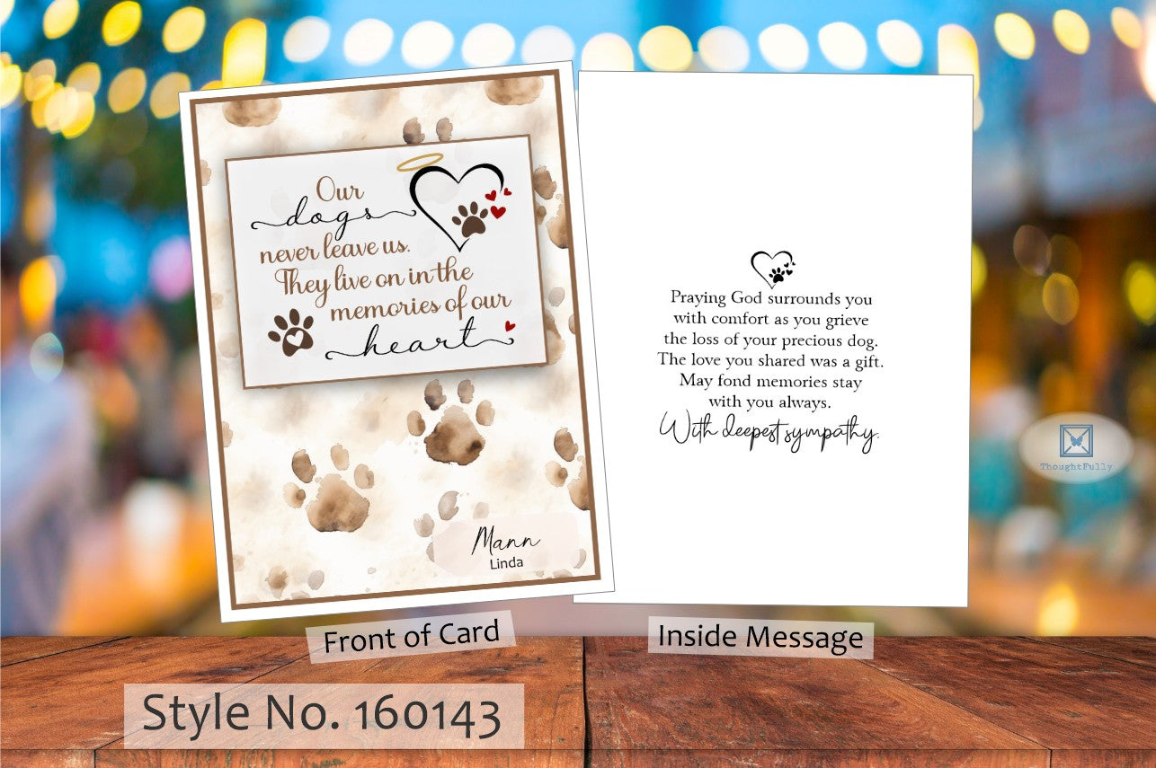 Our Dogs Never Leave Us Card (#160143AV-IM)