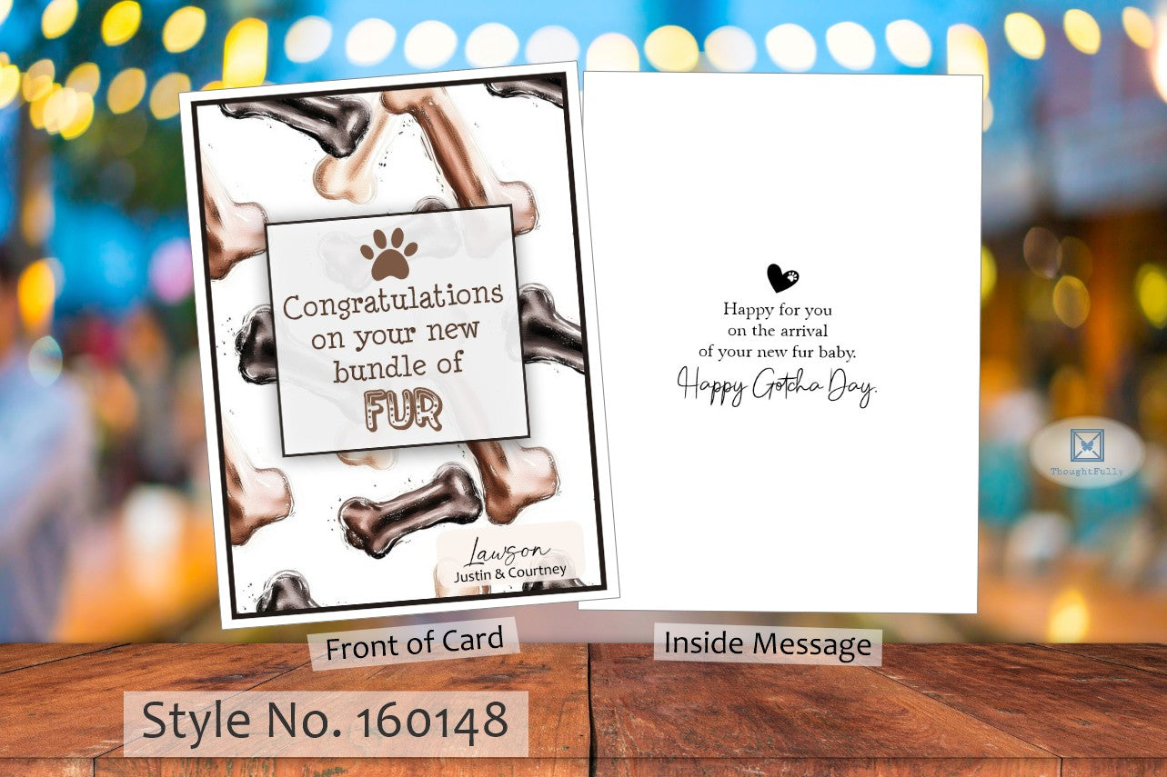 Congrats on New Bundle of Fur Card (Dog) (#160148AV-IM)