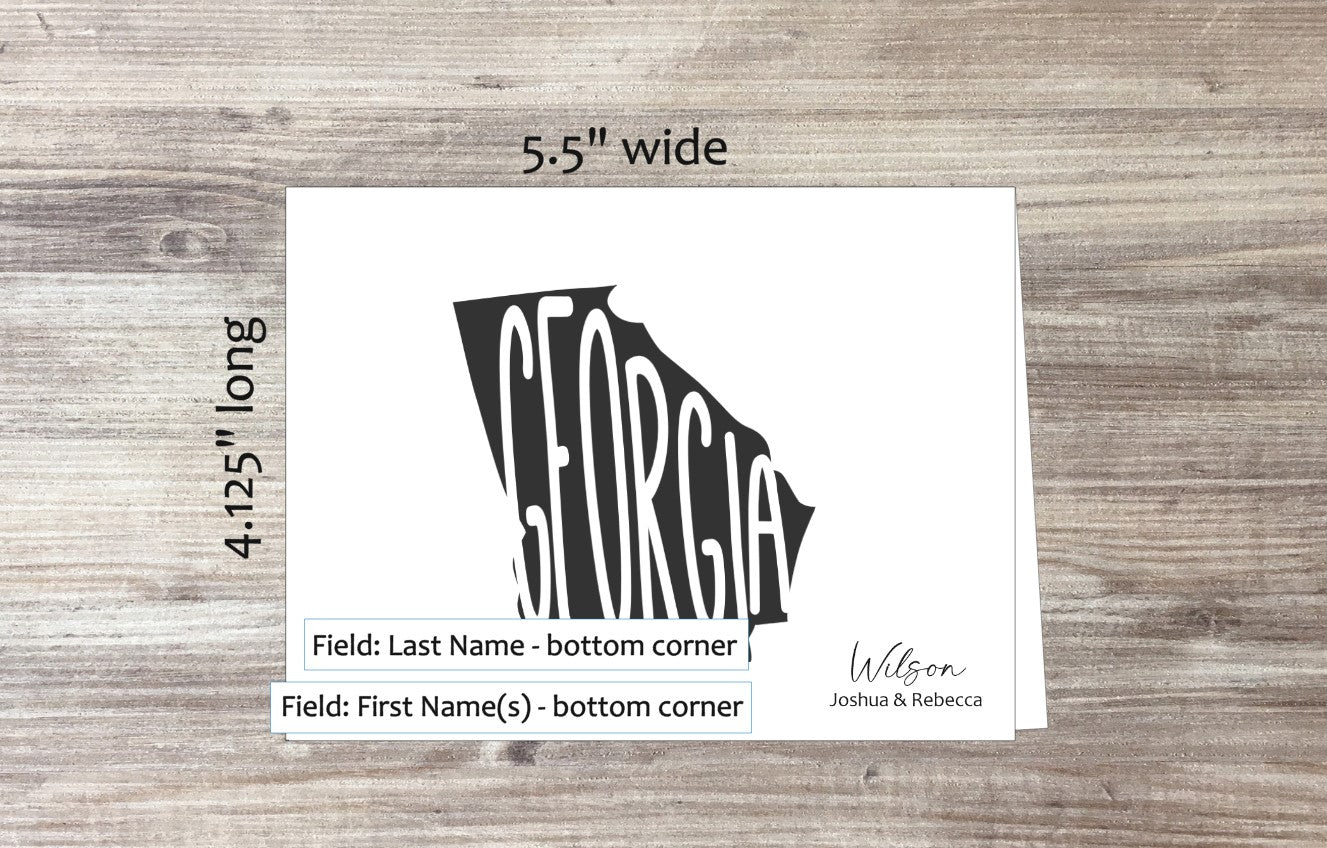 Georgia State Card (#170101AS)