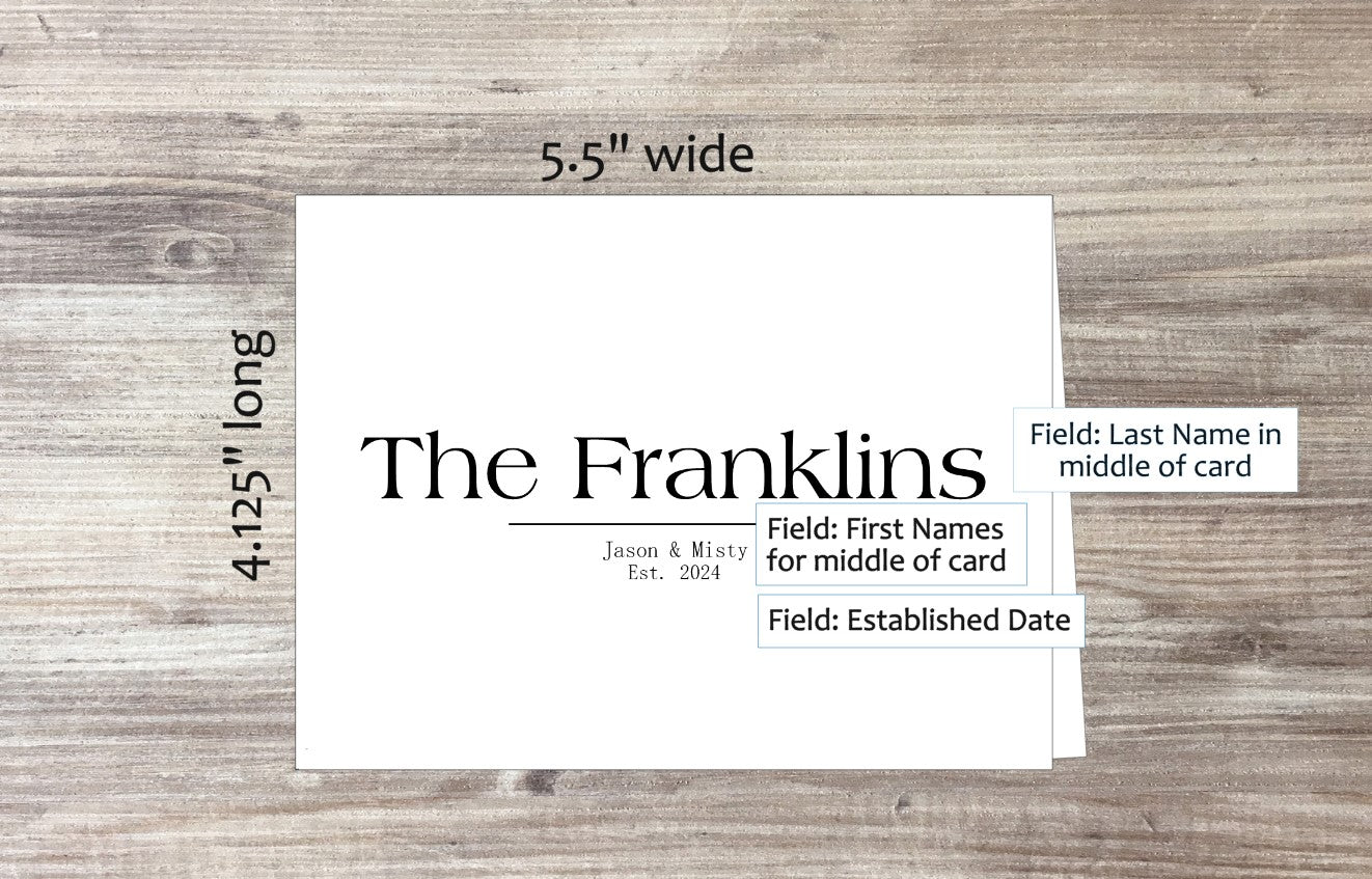 Last Name in Middle of Card (#210109AS)