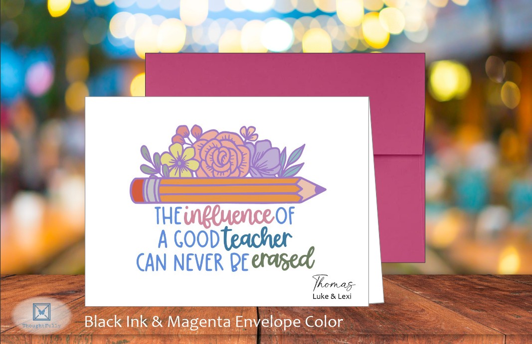 Teacher's Influence Card (#220122AS)