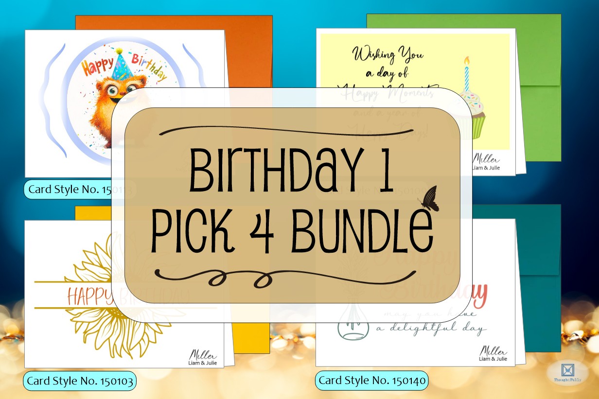 Pick 4 Cards - Birthday 1 Bundle (#230103BD)