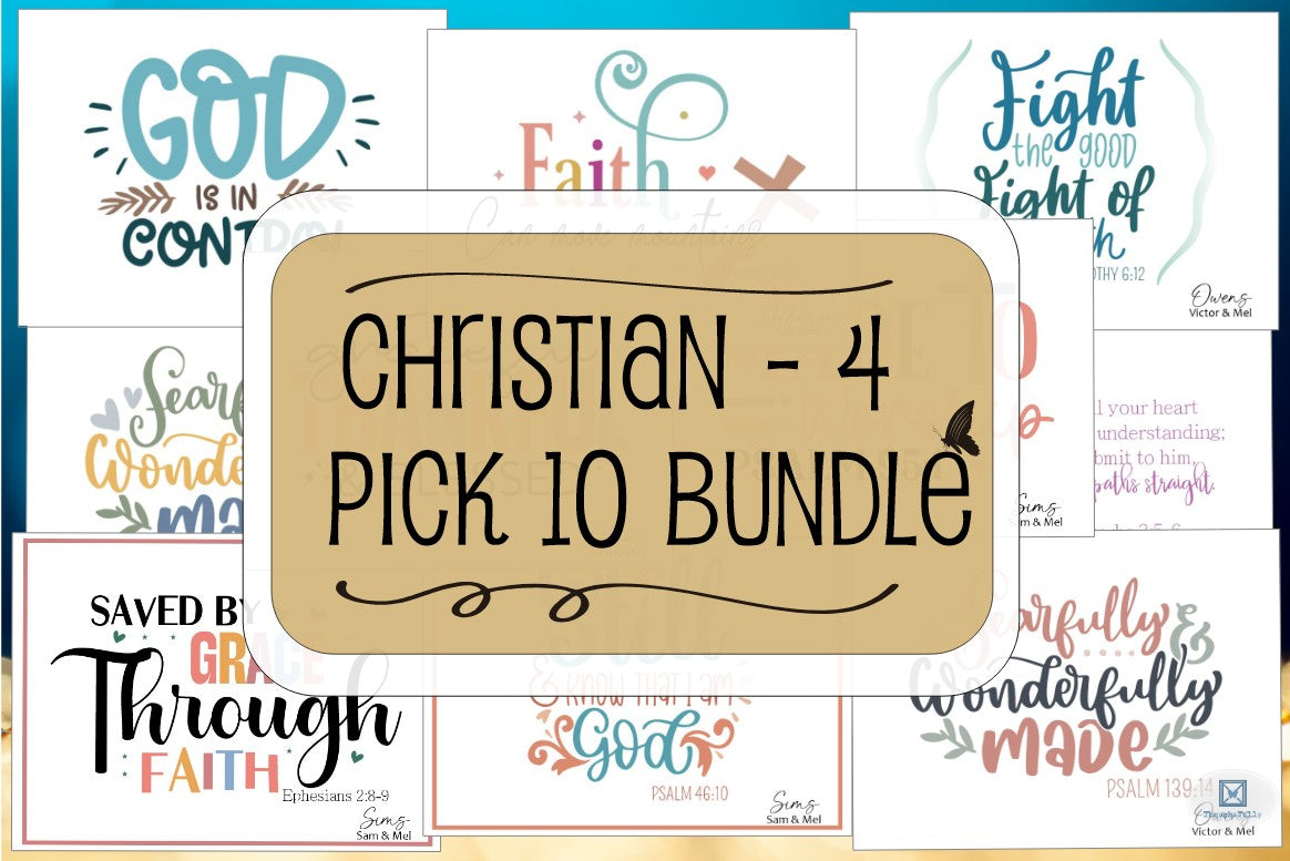 Pick 10 Cards - Christian 4 Bundle (#230110BD)