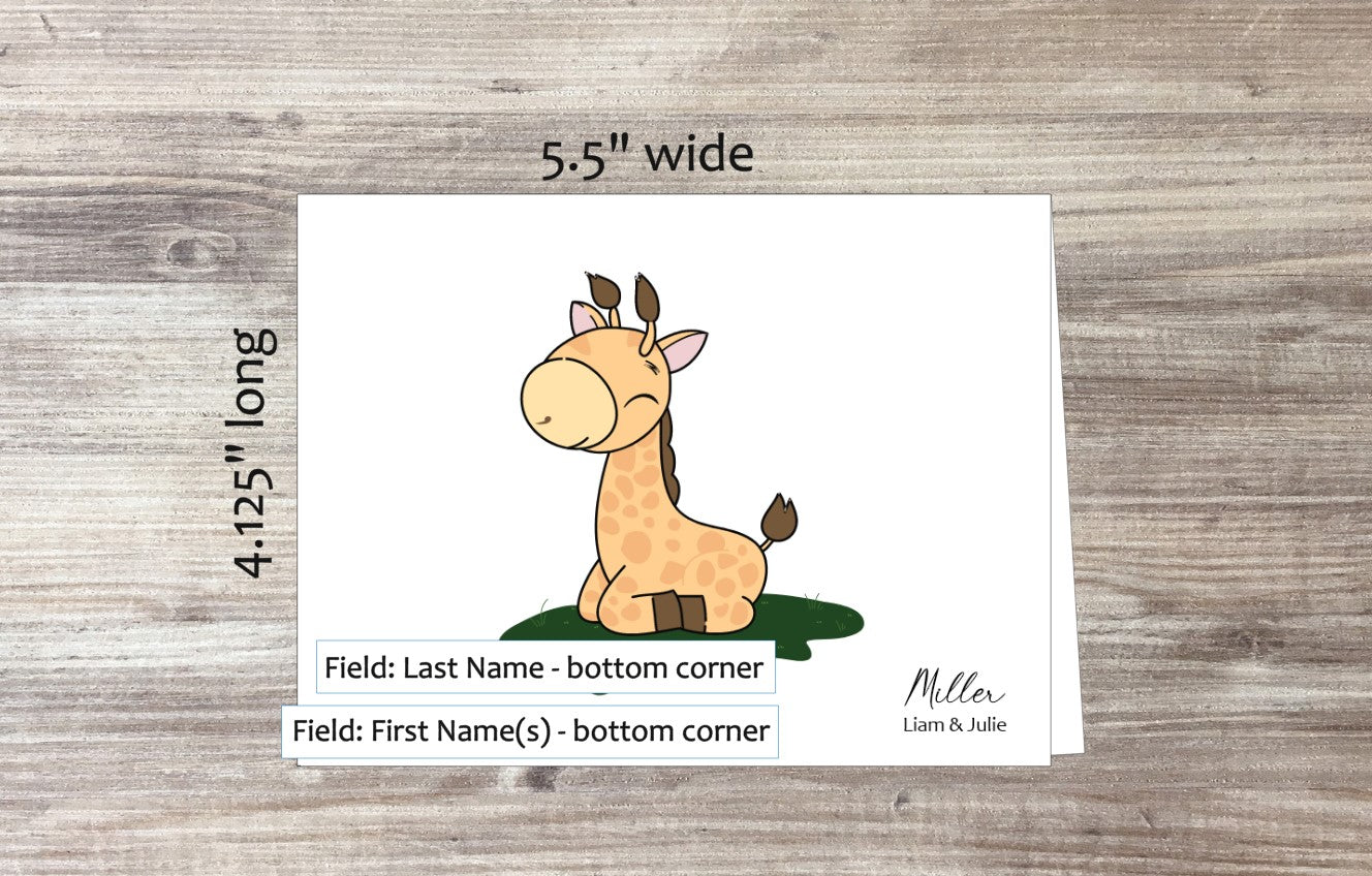 Baby Giraffe Card (#240101AS)