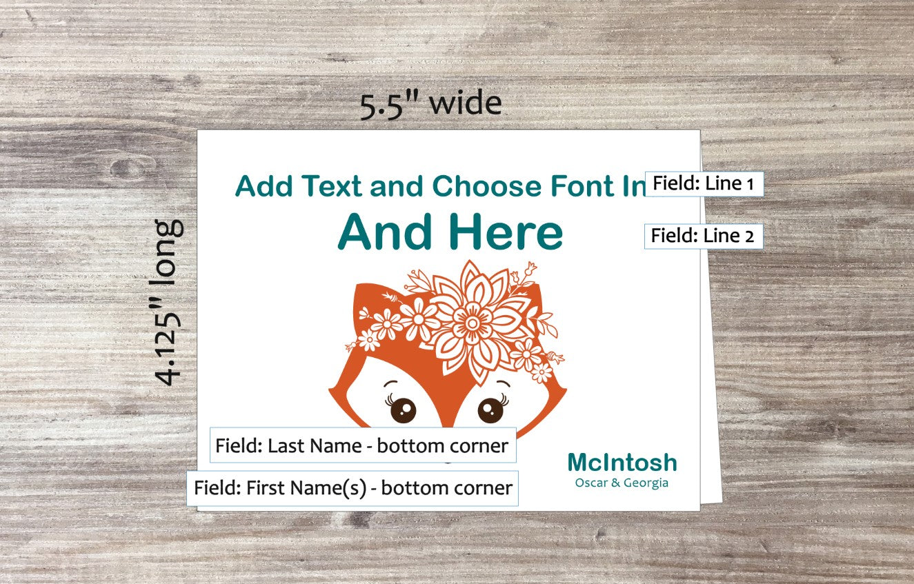 Create Your Own Fox Card (#240105AS)
