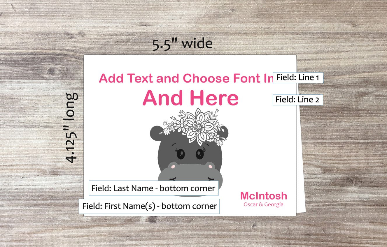 Create Your Own Hippo Card (#240106AS)