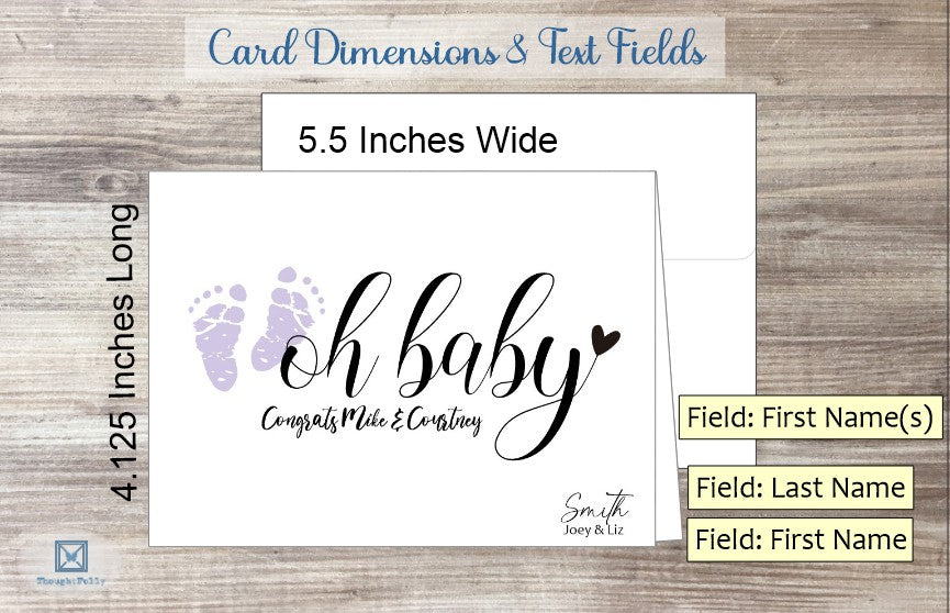 Oh Baby Card w/Parents Names (#240111AS)