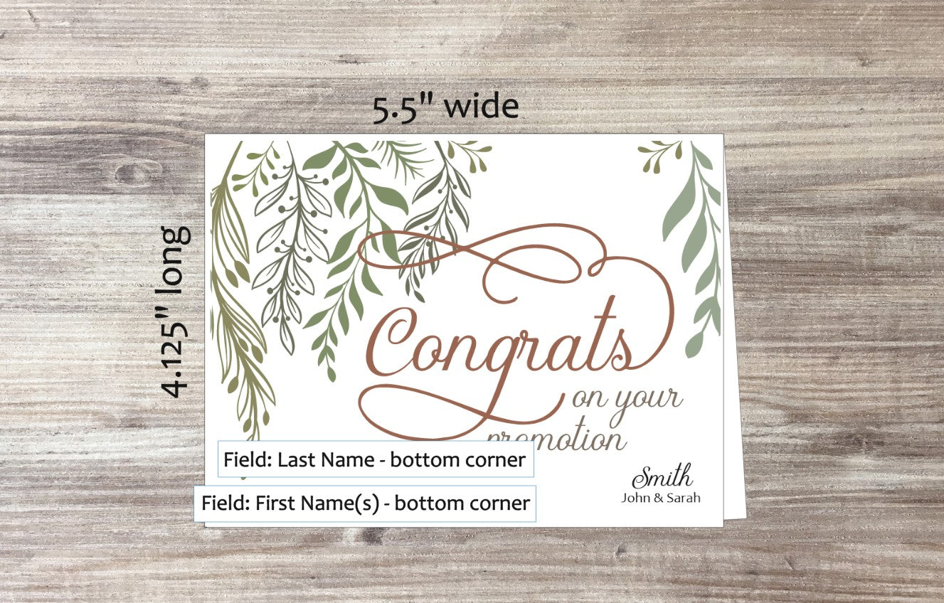 Congrats Work Promotion Card (#250101AS)