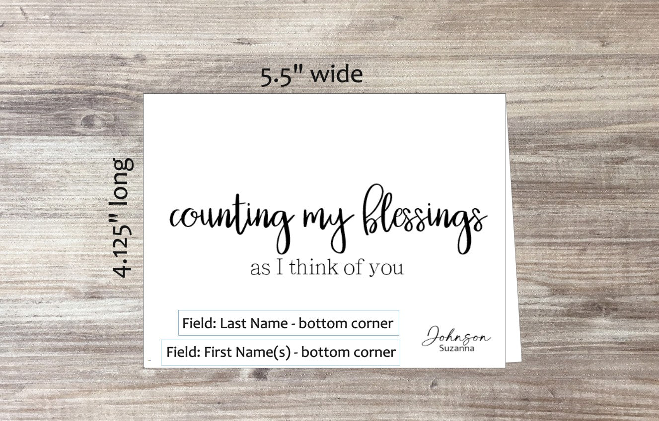 Counting My Blessings Card (#290100AS)