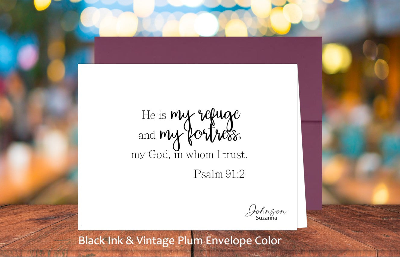 He Is My Refuge Card Ps. 91:2 (#290101AS)