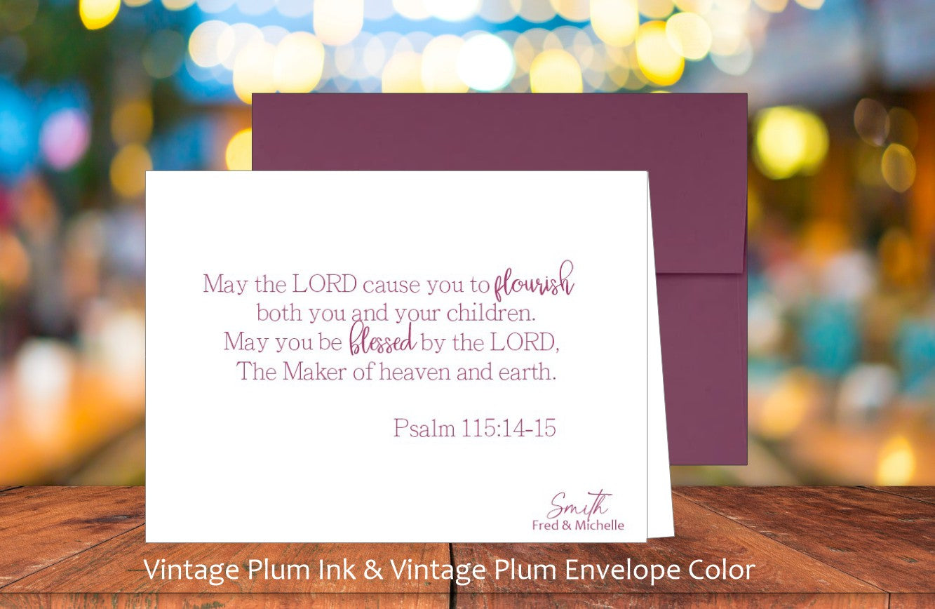 May Lord Cause You To Flourish Card - Ps. 115:14-15 (#290102AS)