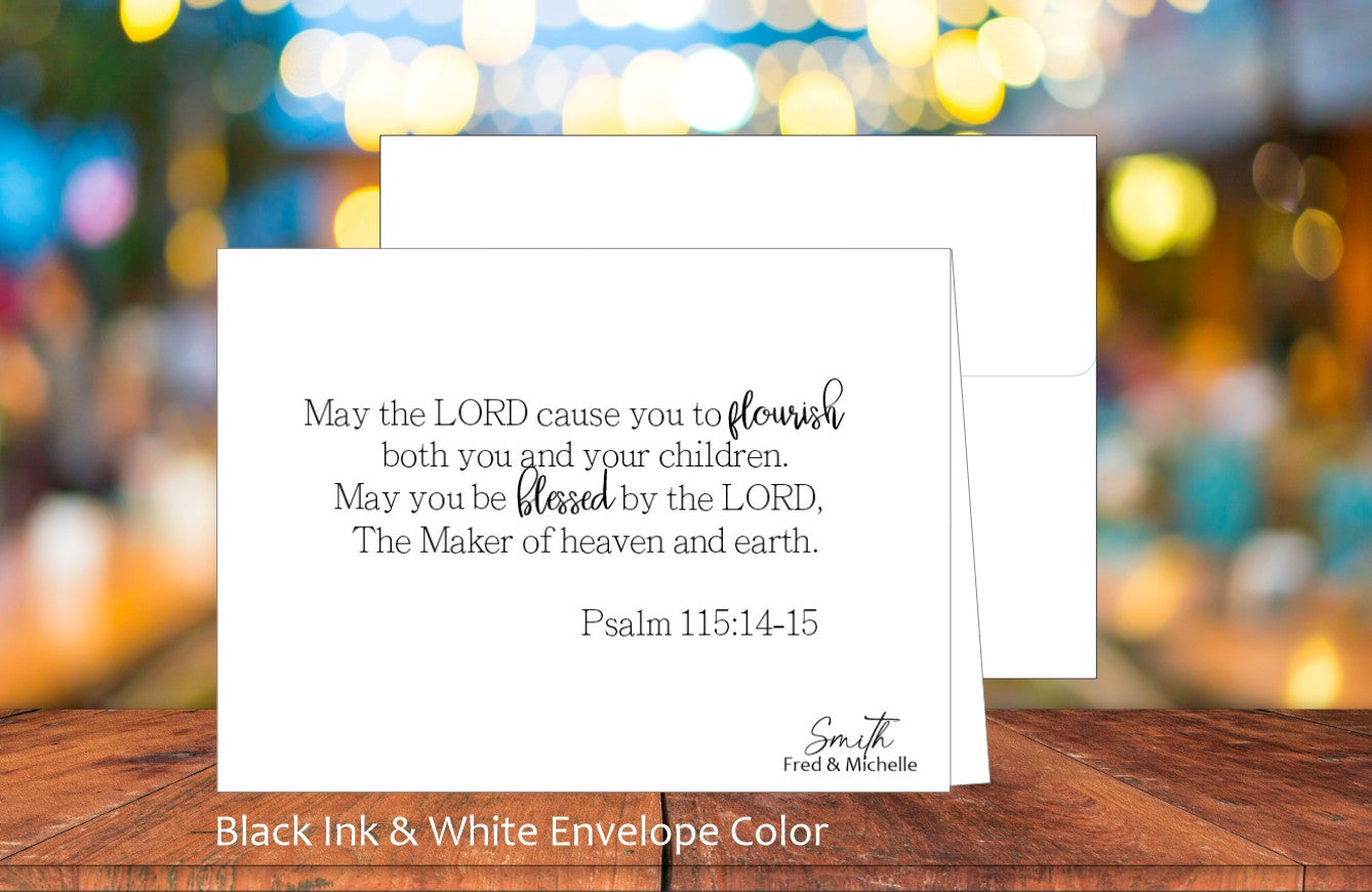 May Lord Cause You To Flourish Card - Ps. 115:14-15 (#290102AS)