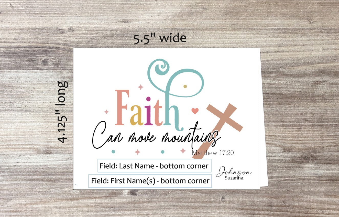 Faith Can Move Mountains Card - Matt. 17:20 (#290106AS)