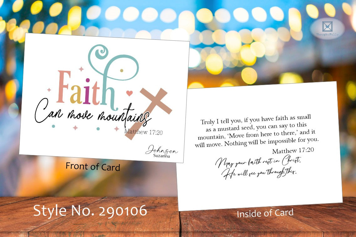 Faith Can Move Mountains Card - Matt. 17:20 (#290106AS)