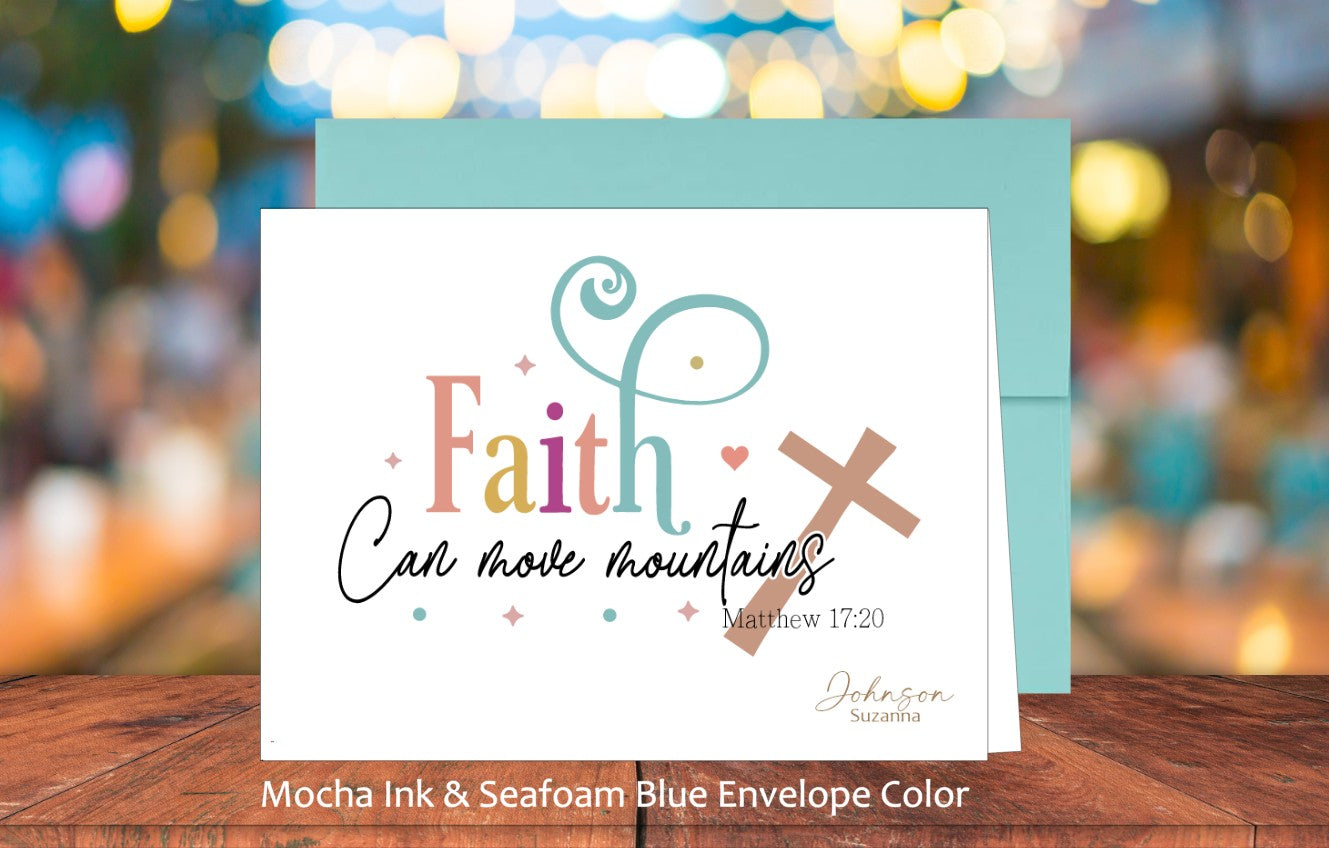 Faith Can Move Mountains Card - Matt. 17:20 (#290106AS)
