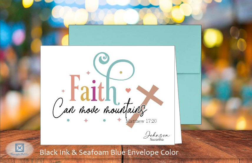 Faith Can Move Mountains Card - Matt. 17:20 (#290106AS)