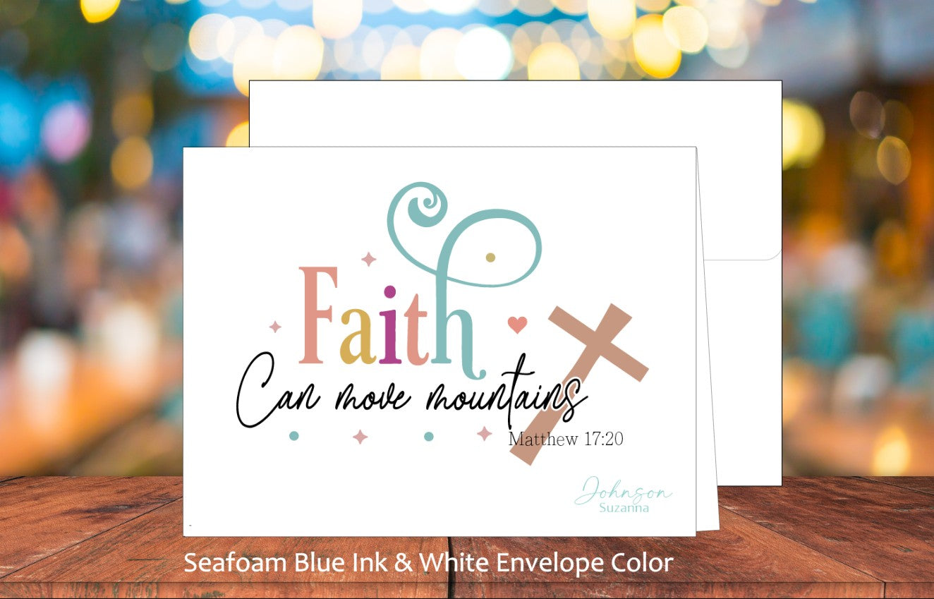Faith Can Move Mountains Card - Matt. 17:20 (#290106AS)