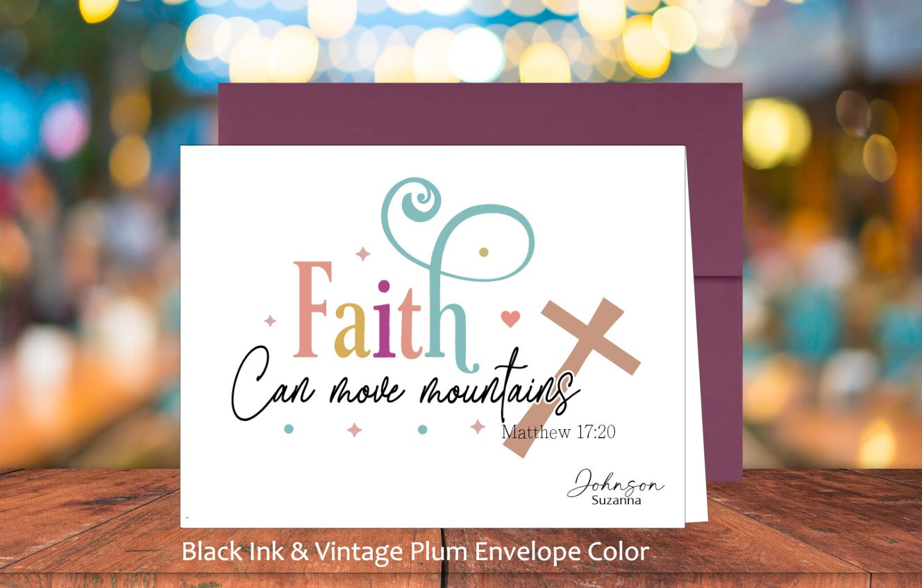 Faith Can Move Mountains Card - Matt. 17:20 (#290106AS)