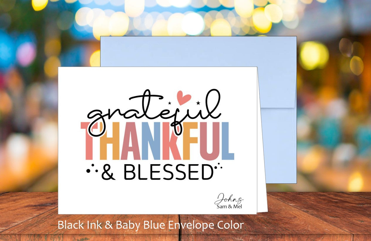 Grateful Thankful & Blessed Card (#290107AS)