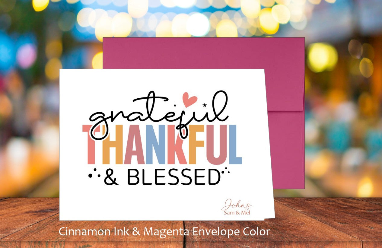 Grateful Thankful & Blessed Card (#290107AS)