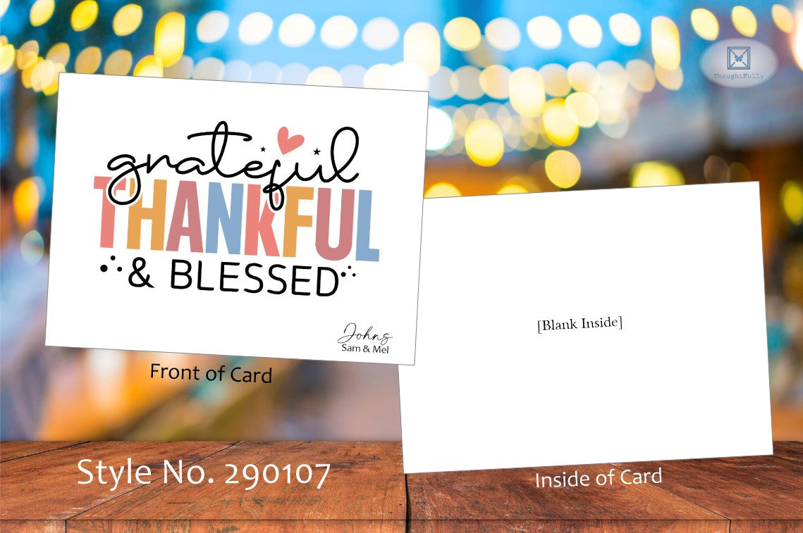 Grateful Thankful & Blessed Card (#290107AS)