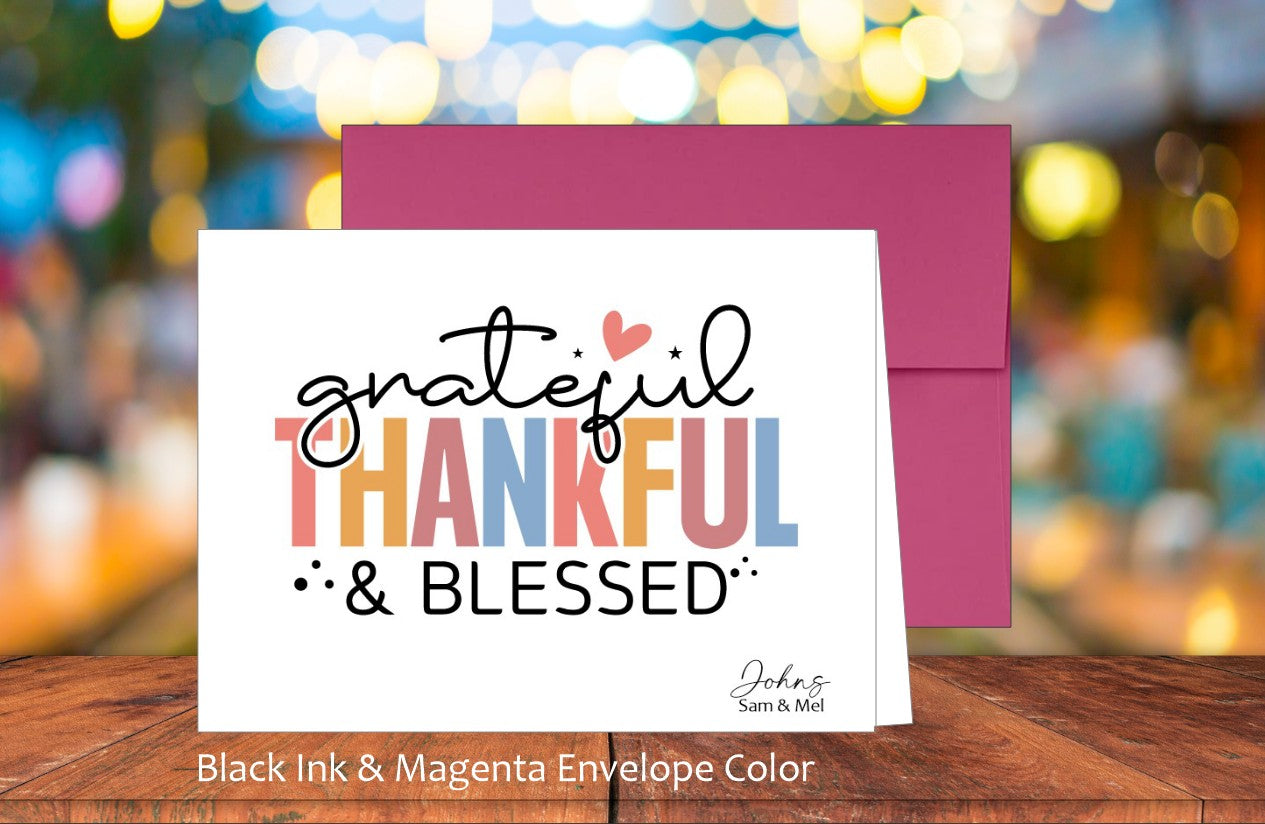 Grateful Thankful & Blessed Card (#290107AS)