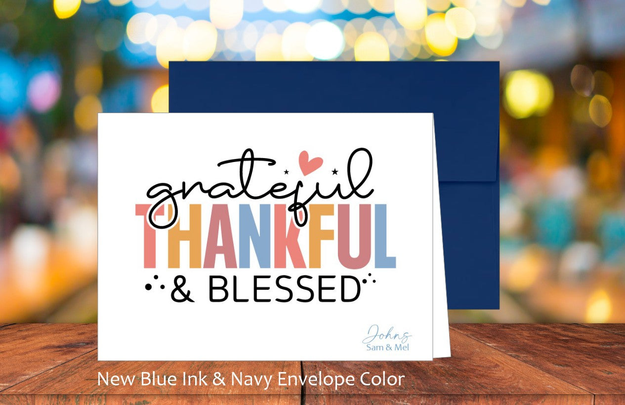 Grateful Thankful & Blessed Card (#290107AS)