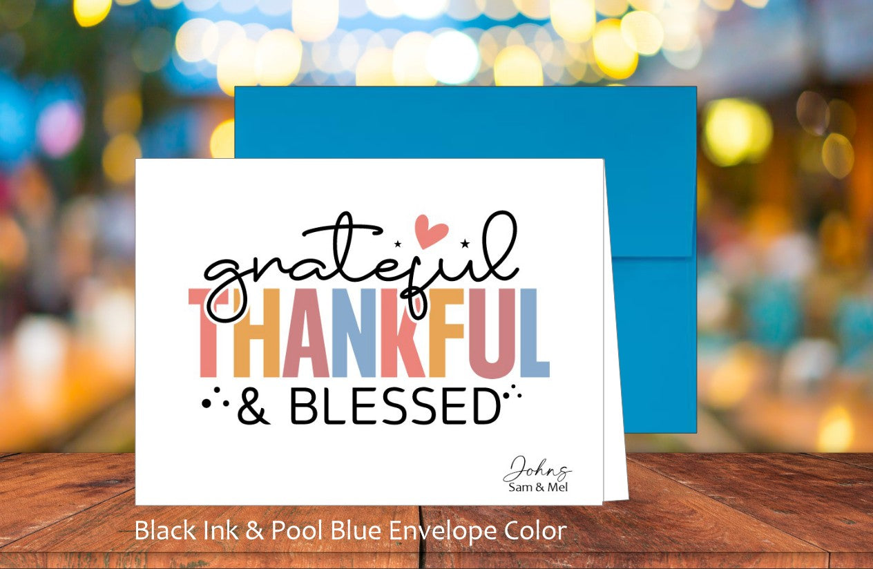 Grateful Thankful & Blessed Card (#290107AS)