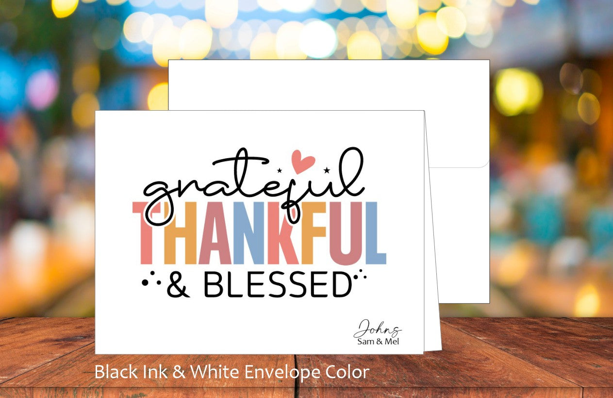 Grateful Thankful & Blessed Card (#290107AS)