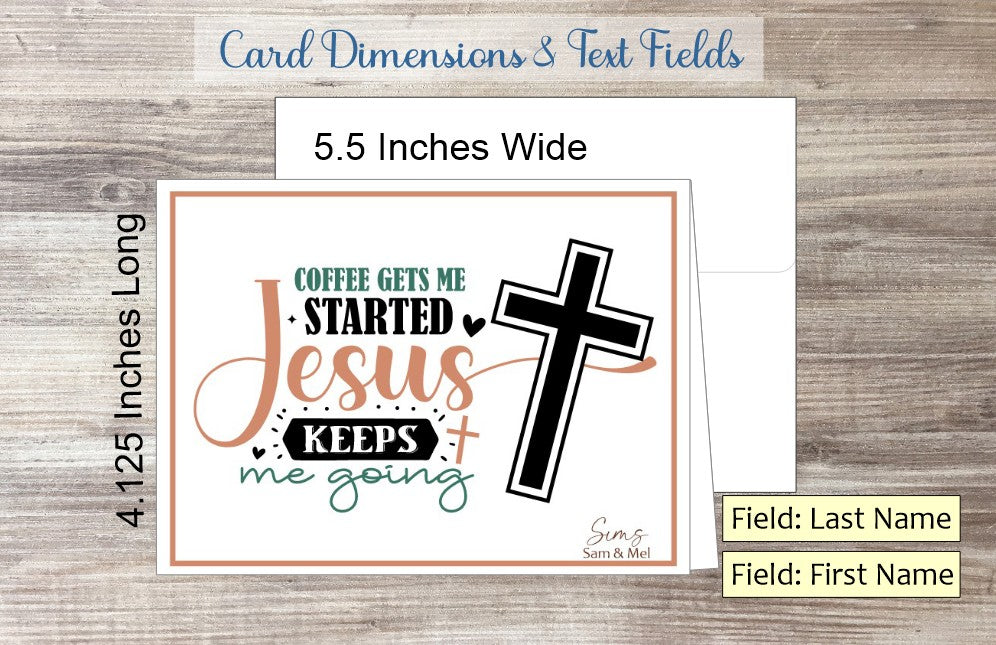 Coffee Gets Me Started Card (#290112AS)
