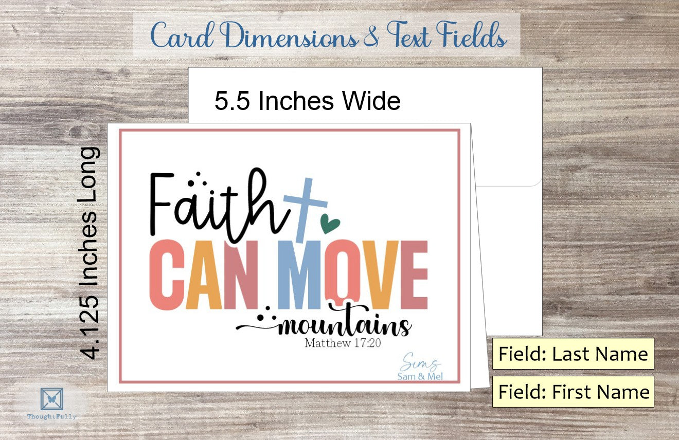 Faith Can Move Mountains Card - Matt. 17:20 (#290113AS)